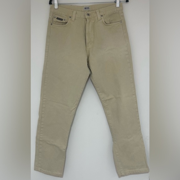 Men’s Dolce & Gabbana Straight Leg Button Fly Tan Jeans Size 31x29 - Picture 1 of 9